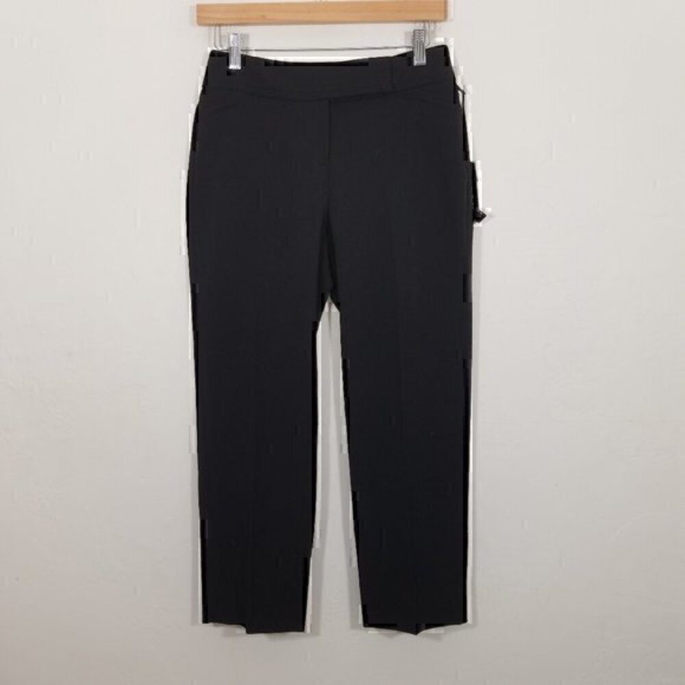NWT White House Black Market Contour Crop Leg Dress Pants Black Size 00